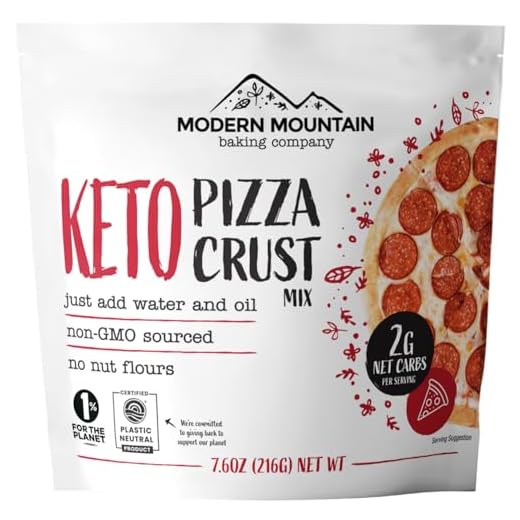 Keto Pizza Crust - Low Carb and Keto Friendly - Only 2g Net Carbs - Incredible Taste and Texture - Zero Sugar - Just Add Water and Oil - Keto Has Never Been So Easy - Keto Food - No Almond Flour - Non-GMO Sourced (7.6oz Mix) (1-Pack)