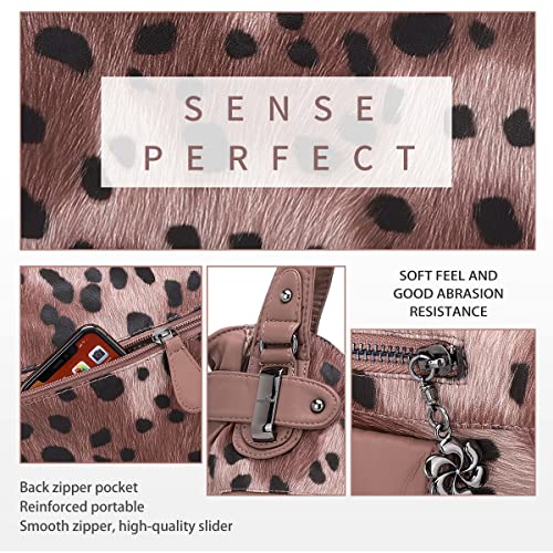 Image of Angel Kiss Women's Designer Handbag Large Double Zipper Multi Pocket Washed Leather Purse