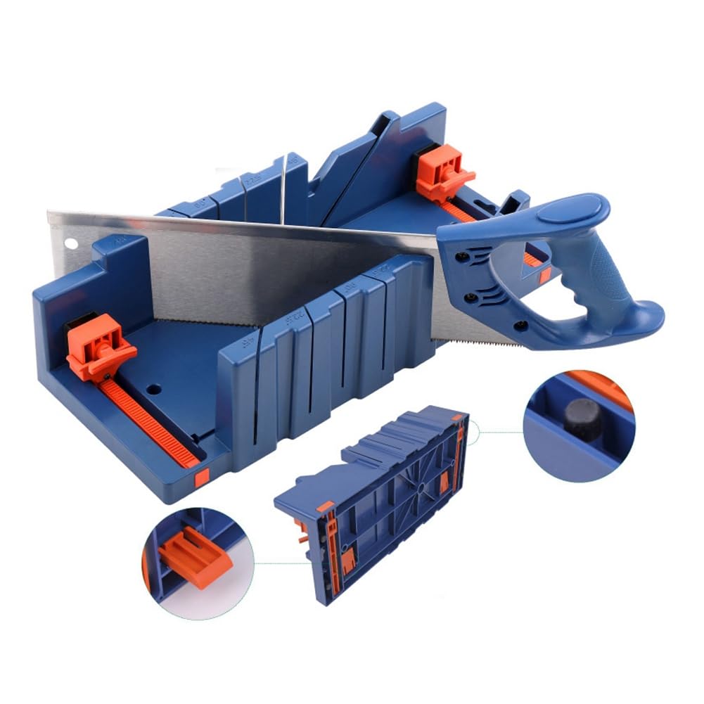 Cabinas para Ingletadora, Caja de Ingletadora con SujecióN para Corte de Madera, Herramienta de Corte en áNgulo Oblicuo de Yeso para Madera S