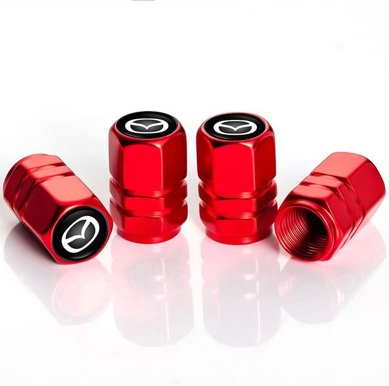 Miniatura 2 de Tapones de válvula de neumático de automóvil de metal compatibles con Mazda CX-5 CX-7 CX-8 M6 MX5 RX7 RX8 A8 CX9 MX6 R3 M2 M5 todos los modelos,