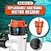 SEAFLO 05 Series 800 GPH Angled Baitwell/Livewell Pump- 12V DC, Detachable Motor, Corrosion-Resistant Submersible Aerator for Freshwater and Saltwater Use - CE & Rohs Certified-4 Year Warranty.