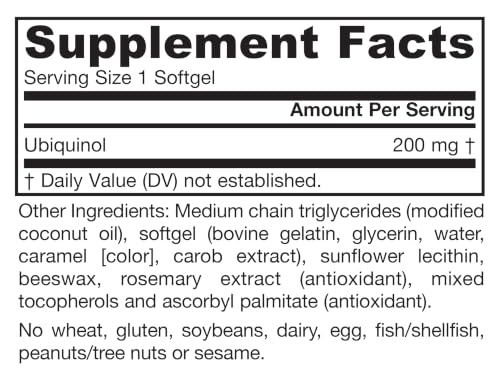 Jarrow QH-Absorb CoQ10 200mg, Ubiquinol Co Q 10 Supplement, 90 Softgels | Mitochondrial Health Support, Cardiovascular Health Support, Ubiquinol Co-Q10, Better Absorption, Non-GMO, Gluten-Free - image 8