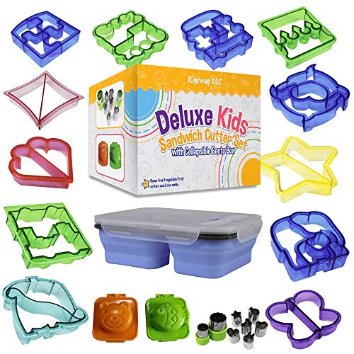 Sandwich cutter for kids with collapsible Bento Box| 23-piece set | Food cutters