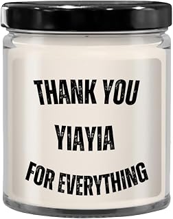Yiayia Greek Grandmother Mother Grandmother Mother's Day Mom Birthday Mom Christmas Gift Candle Gift Mom from daughter son Thank You Yiayia for Ev