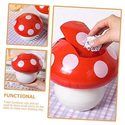 Caneca de basura rectangular compacta para escritorio miniatura 5