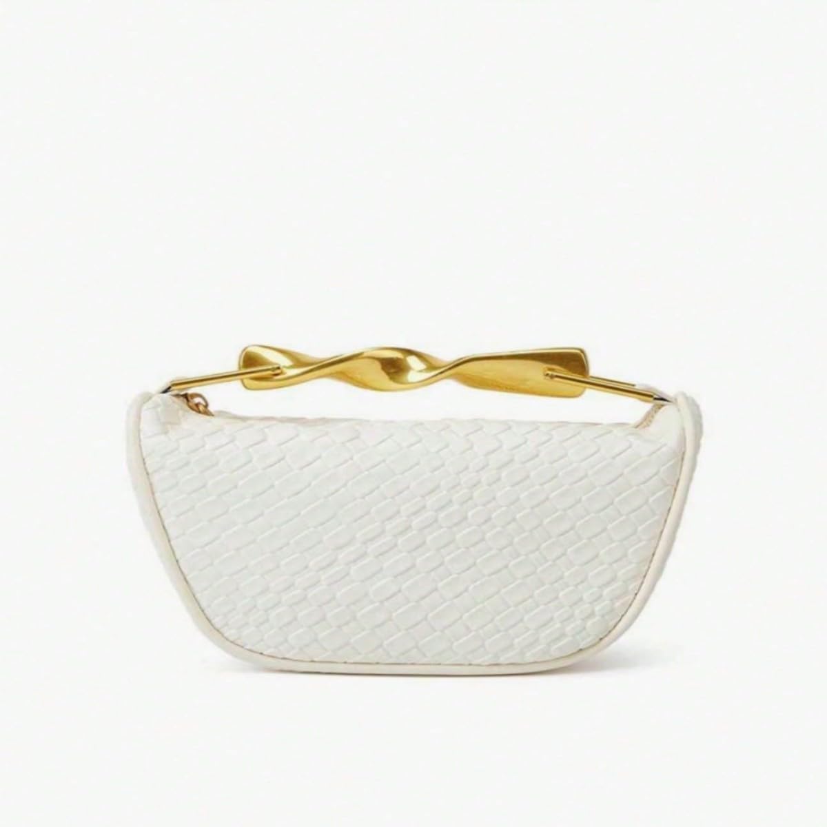Mini Elegance Bag with Metallic Handle，suitable for shopping, outings and daily commuting