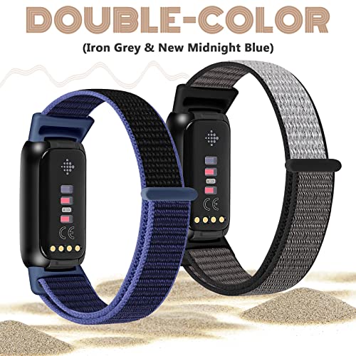 Bcuckood Nylon Loop Bands Compatible With Fitbit Luxe/Fitbit Luxe Special Edition, Adjustable Breathable Sport Straps Soft Nylon Replacement Wristband For Fitbit Luxe Fitness Tracker For Women Men #TOP4