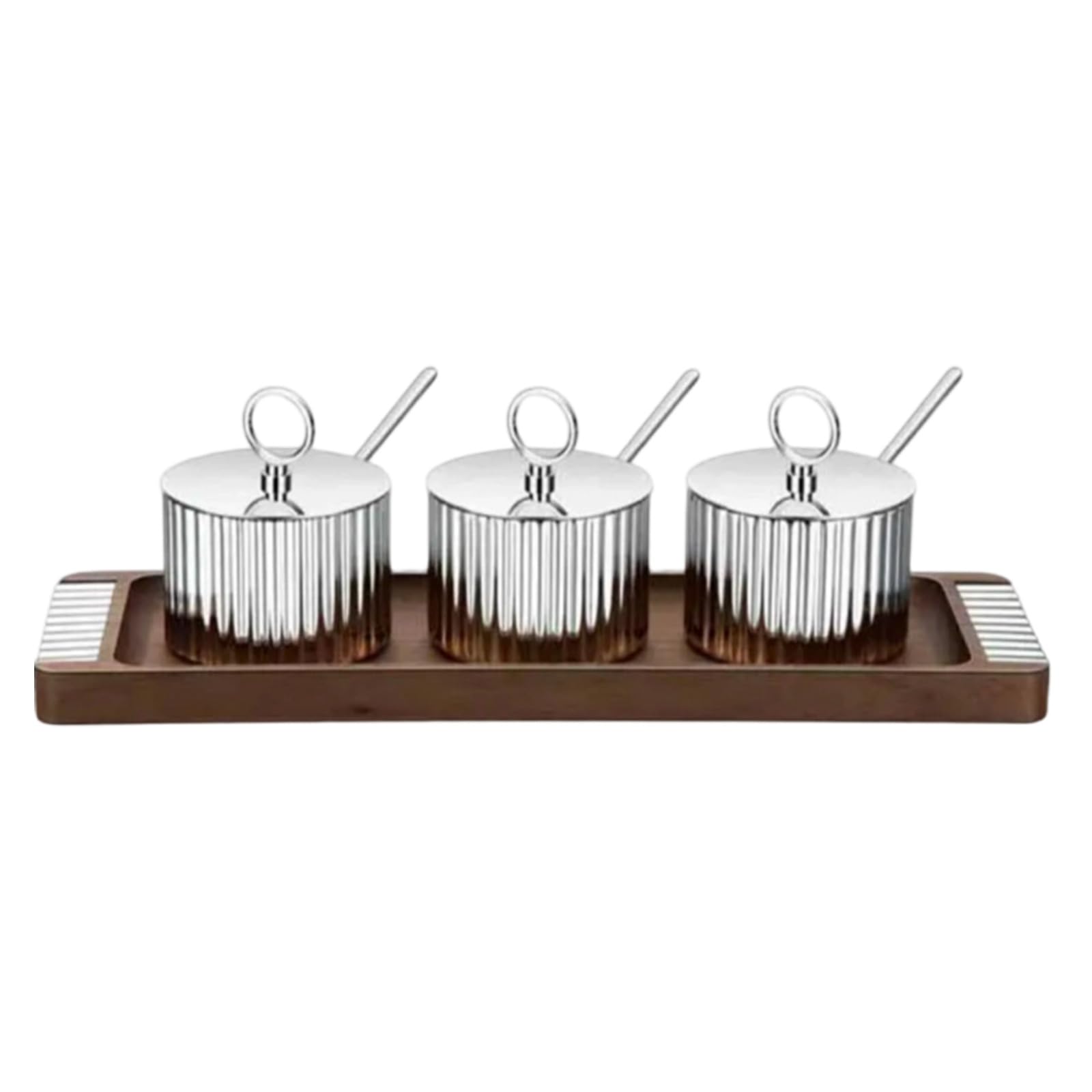Tsophreniq Sealed Condiment Container Set for Salt Sugar and Sturdy Materials Ensuring and Longevities in Homes Kitchens for Baking and Serving Salt Jar
