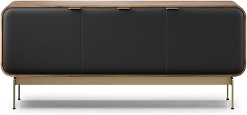 BDI Furniture Plume Media Cabinet Natural Walnut, 3-Door