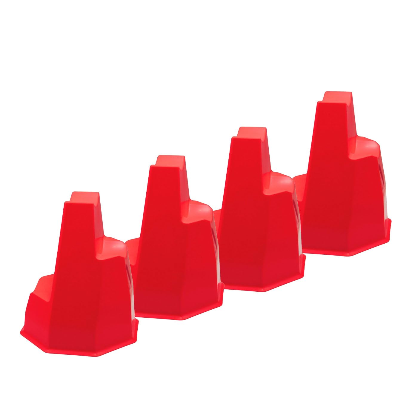 Brama West Lot de 4 blocs d'obstacles Pylonetti - Pour toutes les barres standard - Bloc d'obstacles - L 30 cm H 35 cm P 30 cm - Rouge