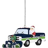 FOCO NFL Seattle Seahawks Snow Plow Holiday Christmas Tree Ornament