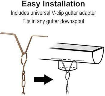 Amazon | 夢の行 レインチェーン チューリップの桶 12個 銅色 250cm 雨