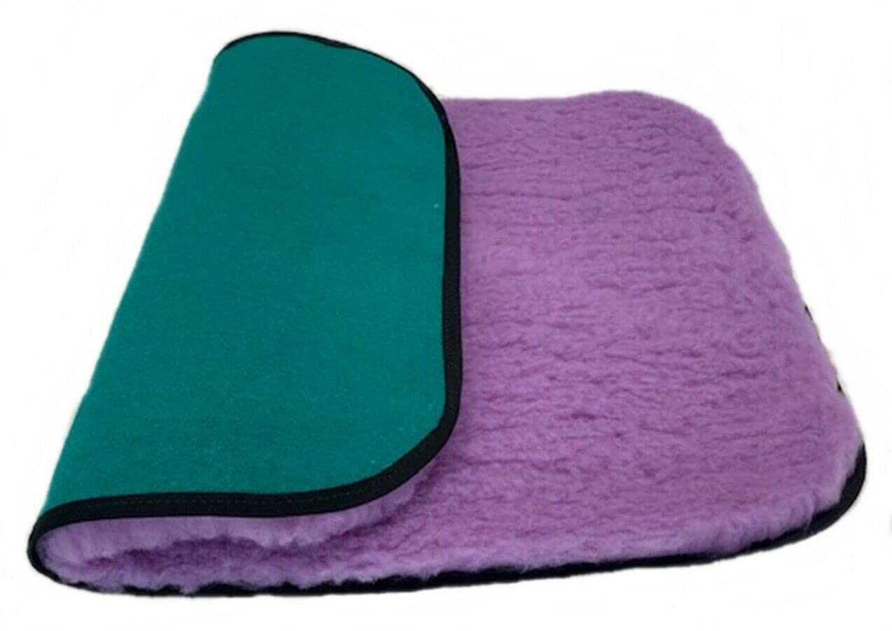PnH Veterinary Bedding®- CLASSIC RANGE Binded for Extra Strength & Durability. Soft Fleece Vet Bedding Pieces with a Professional Look. GREY, WHITE - MANY COLOURS, MANY SIZES (LILAC, 100cm x 75cm)
