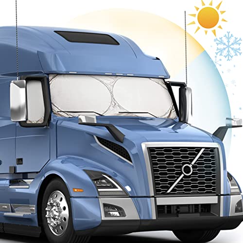 Semi-Truck Sun Shade for Windshield and Side Window | 300T Sunshade Maximum Coverage | Block Sun...