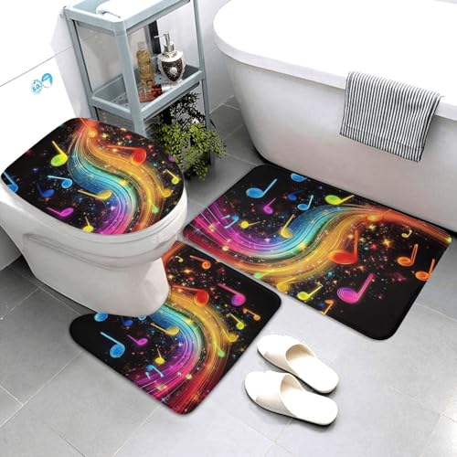 Alfombras de baño antideslizantes de microfibra超吸水 juego de 3 piezas lavable a máquina 4