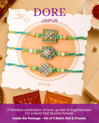 Image of Hyperfoods Rakhi Set for Brother Rakhi Gift Hamper for Brother with Pooja Thali Roli Chawal Rakhi Hamper for Brother RawFruit Bouquet Bloom Dry Fruit Gift Box 495g
