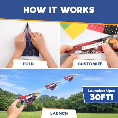 Paper Airplane Book Kit for Kids Ages 4+, Birthday Gift, STEM Craft Toy — view 3