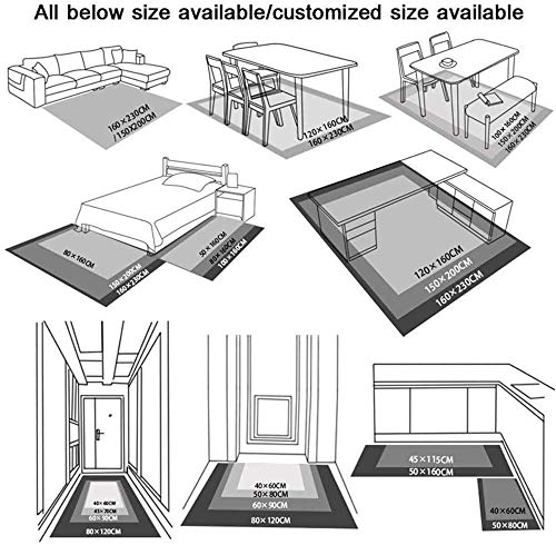 Wlicwei Rug Rectangle Ultra Soft Area Rugs Triangle Geometric Black And White Gray Stitching For Living Room Bedroom Bedside Coffee Table Sofa Easy To Clean 150X200Cm (4Ft92''X6Ft6) #TOP3