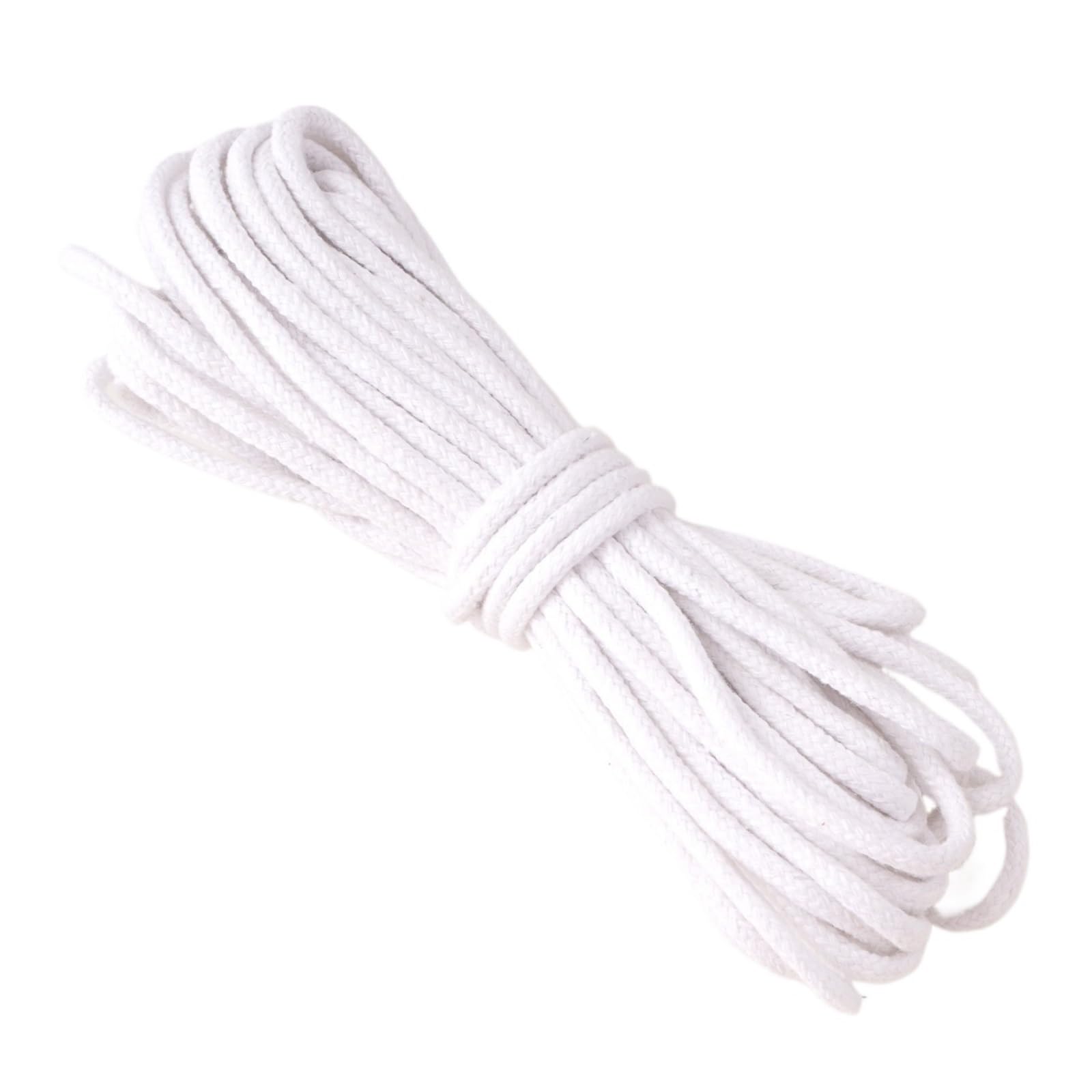 Cotton Macrame Cord 4mm 10m Core Spun Cotton Braided Rope Solid Color for DIY Tapestry Phone Bag Pendant Pet Leash Handcraft Decoration Accessories(Color2)