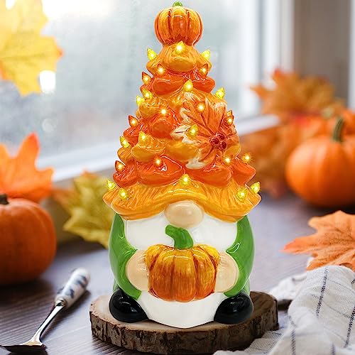 Hexagram Fall Decorations for Home, Thanksgiving Gnomes Ceramic Tree Decor - image 6