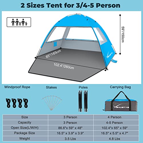 Venustas-Beach-Tent-Sun-Shelter-for-34-56-78-10-Person-UPF-50-UV-Protection-Beach-Canopy-Lightweight-and-Easy-Setup-Cabana-Portable-Beach-Shade-Tent