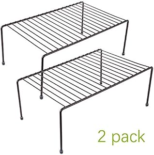 yaenoei 2 Pack - Kitchen Storage Shelf Rack w/Plastic Feet - Medium