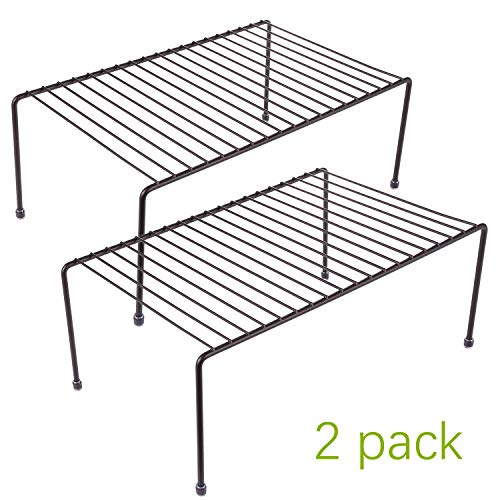 yaenoei 2 Pack - Kitchen Storage Shelf Rack w/Plastic Feet - Medium