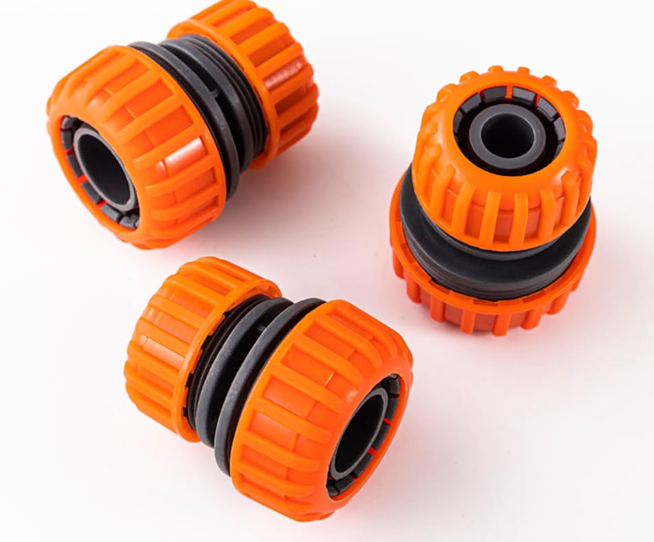 Garbnoire 3/4 to 1 Inch Hose Pipe Joiner & Repair Connector | Heavy-Duty Pipe-to-Pipe Extension Coupling | Leak-Proof Water Hose Mender for Garden Irrigation & Outdoor Applications (Orange)(Pack of 3)-picture-18
