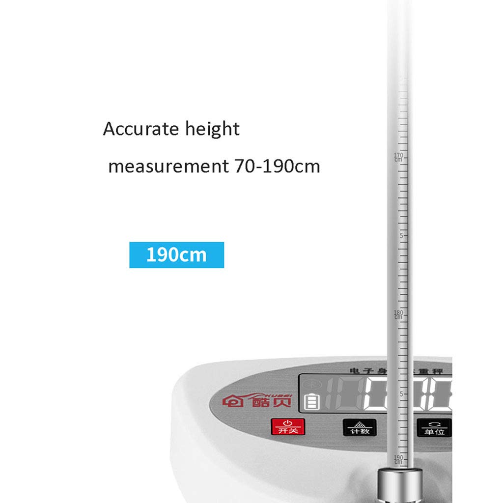 Bilancia professionale per medico, bilancia elettronica per altezza e peso, bilancia digitale di precisione, display a LED ad alta definizione, misurazione accurata 70-190 cm