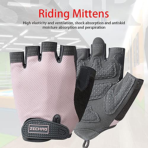 EJDTOP Meia Luvas Ciclismo Dedo para Homens/Mulheres Acolchoado Curto Bicicleta Luvas Ao Ar Livre pa