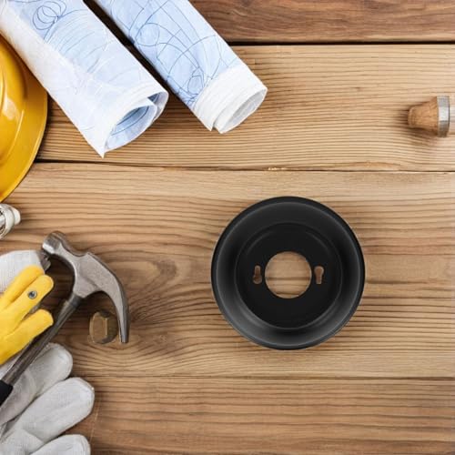 Cubiertas de hierro negro para ventilador con orificio de 42,5 mm kit de 4 piezas SHINEOFI 6