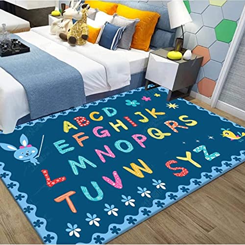 プレイマット キッズ プレイカーペット キッズマット 80*160CM ラグ ベビー キッズ 子供 かわいい 柄 英字柄 カーペット 遊ぶマット 知育玩具 カラー お遊び アニマル柄 クマ イルカ うみ 衝撃吸収 防汚加工 洗える 滑り止め 折り畳み可能