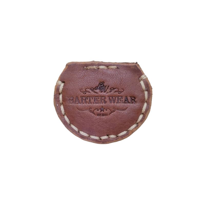 Barter Wear Challenge Coin Protective Pouch/Sleeve, Genuine Leather, 100% Hand Made (Light Brown, 1 1/2")2