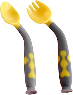 SAFIGLE 2 Conjuntos De Colher De Bebê Kit De Bebê Ternos De Bebê Terno Infantil Terno Infantil Talheres De Criança Terno Colher De Alimentação Para Bebê Colher De Alimentação Garfo Colher