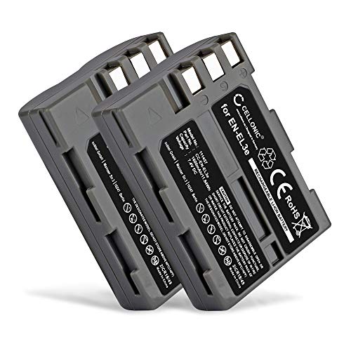 CELLONIC 2X Batería para Cámara Compatible con Nikon D700, D90, D200, EN EL3e   (1600mAh, 7.4V)