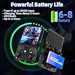 R36 Max Retro Handheld Game Console, Video Game Console with 64G Built-in 18000+ Games, 4000mAh Rechargeable, Support 30+ Simulators, Linux System, 4.0 Inch IPS Screen Portable Pocket Arcade, Black - Image 4