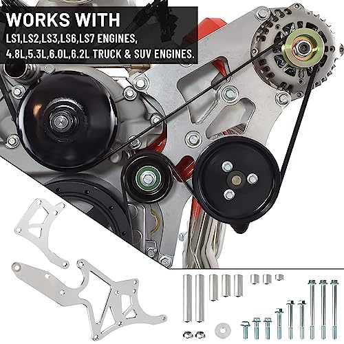 LS Engine Serpentine Alternator Bracket Endxedo Power Steering Pump Swap