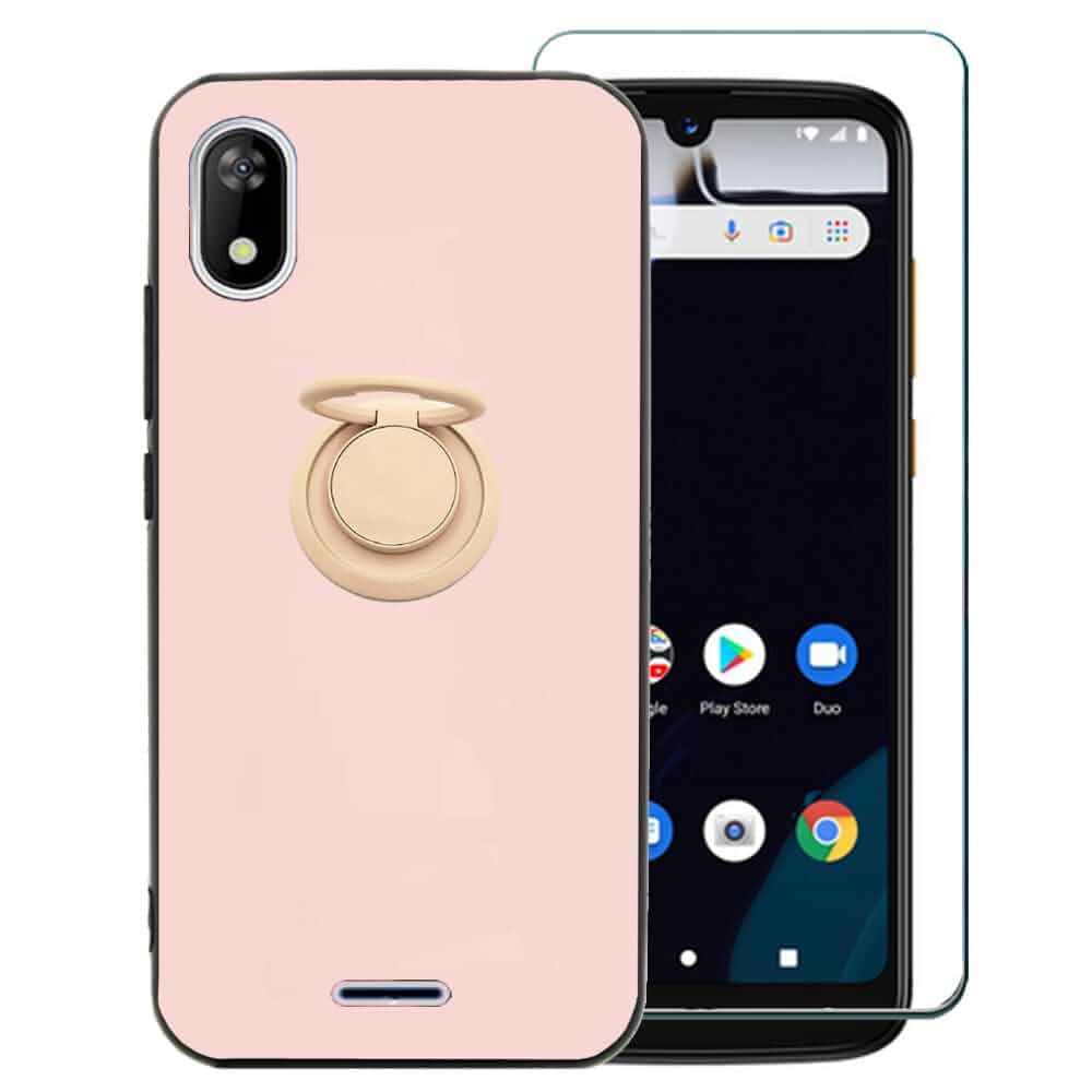 for Artia P600 / Moxee M2160 MH-T6000 Case with Screen Protector Flexible Slim TPU with 360 Rotating Ring Holder Kickstand Silicone Case Cover for Artia P600 / Moxee M2160 MH-T6000 6.0"