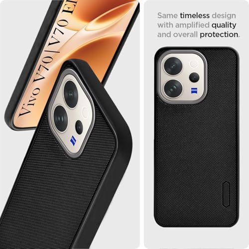 Image of Jkobi Rubberised Back Cover Case for Vivo V70 | Vivo V70 Elite 5G (Textured Grip Design | Micro-Fiber Cloth Inside | Slim and Light Weight | Soft Touch and Feel)