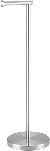 Miniatura 8 de KES Soporte de papel higiénico de 26 pulgadas de alto (versión más grande), soporte de rollo de papel higiénico independiente con base pesada para