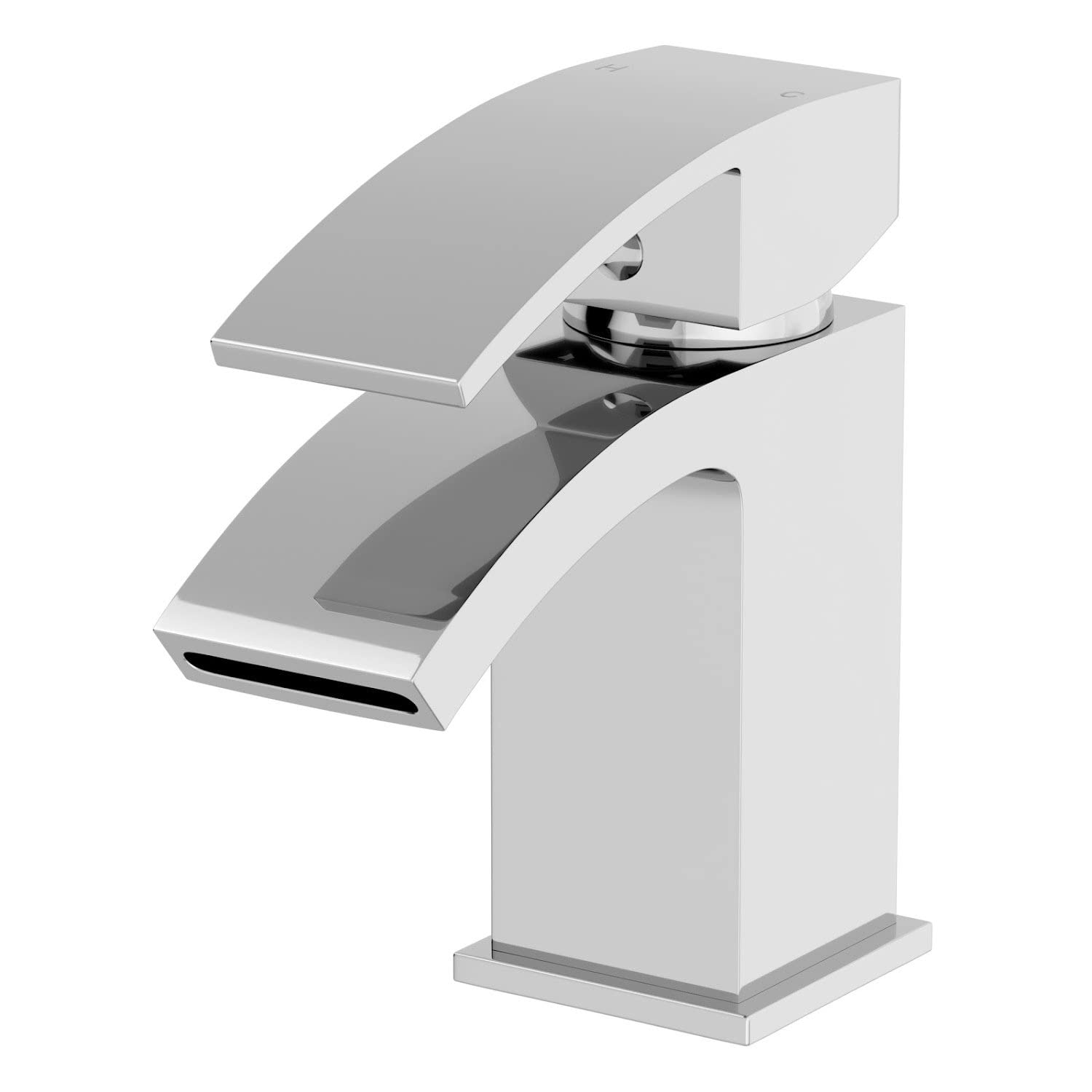 Architeckt® Osmo Bathroom Basin Sink Mixer Tap Cloakroom Mini Mono Modern Square Single Lever Handle Faucet for Sinks, Chrome