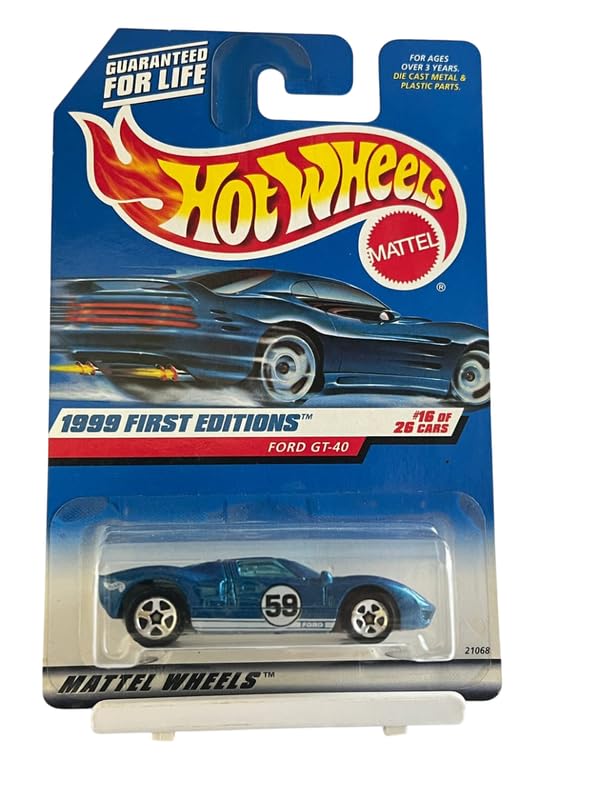Image of Hot Wheels 1999 First Editions Ford GT-40 Ages 3 and Up #16 /26 (Blue)