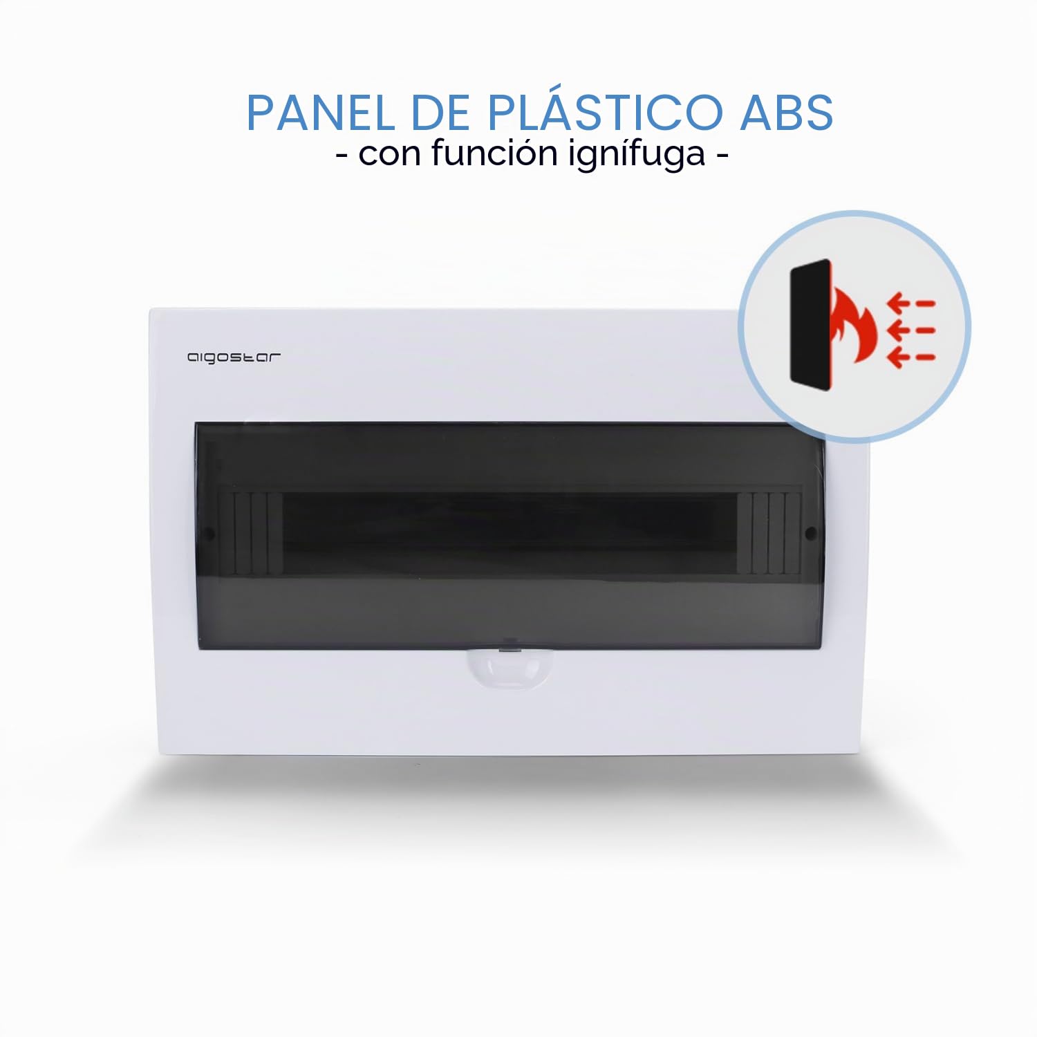 Aigostar Caja de Distribución Eléctrica Para Empotrar con Puerta Para 18 Módulos, 1 Unidad, Blanco