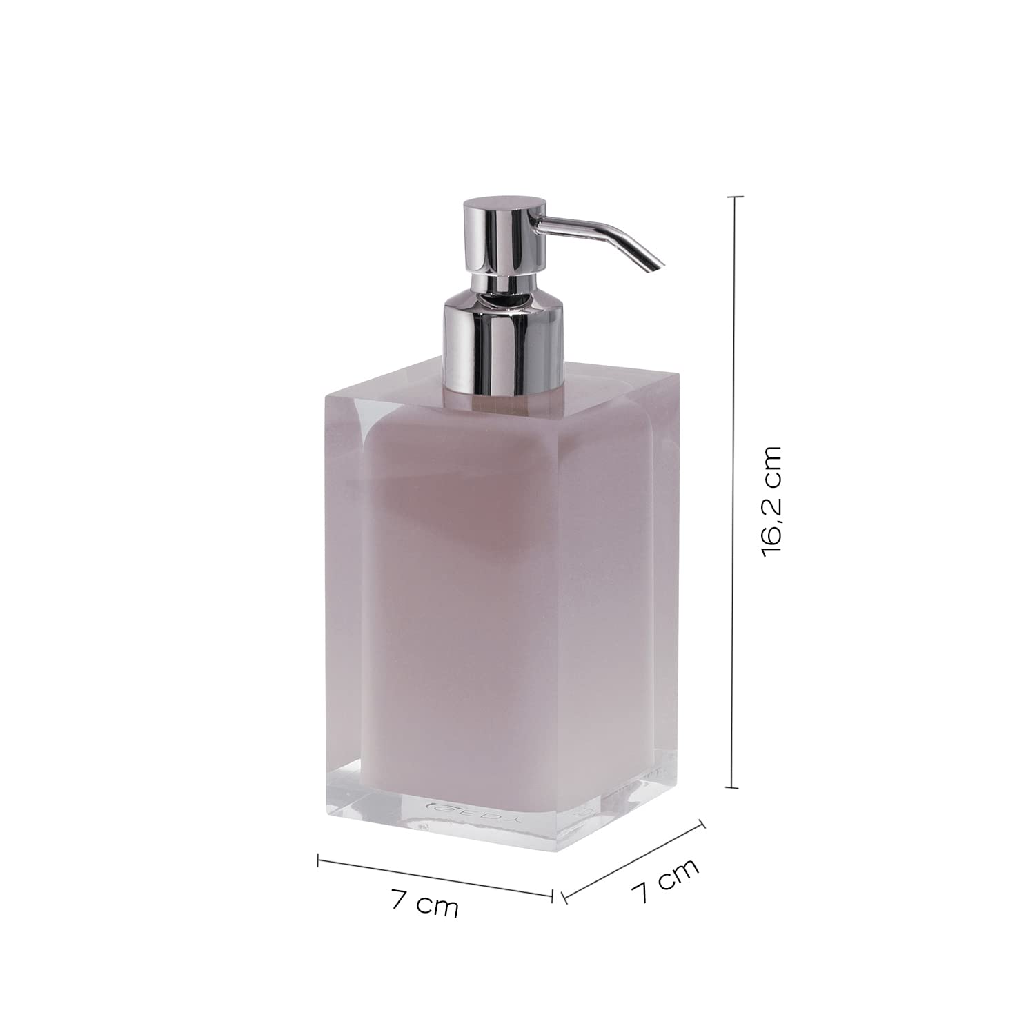 Gedy Rainbow Soap dispenser Pink, 7x7x16,2cm - Image 2