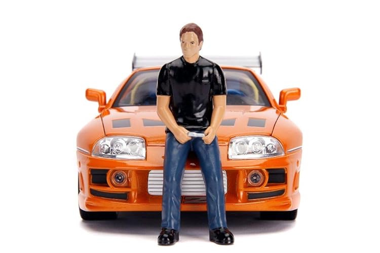 JADA Toys 1/18 - Figura de Toyota Supra + Brian - Rápidos y Furiosos - 31139OR