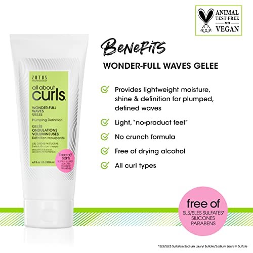 All About Curls Wonder-Full Waves Gelee | Plumping Definition | Define, Moisturize, De-Frizz | All Curly Hair Types | | Vegan & Cruelty Free | Sulfate Free | 6.7 Fl Oz #TOP2