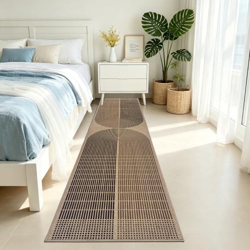Alfombra lavable para pasillo larga de 60x240 cm multicolor 5