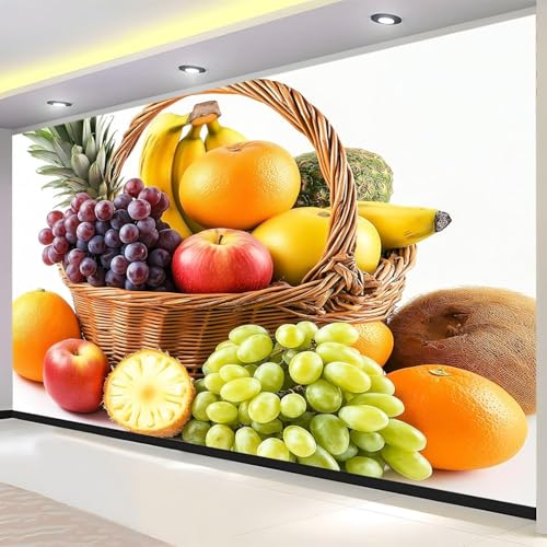 Papier peint panoramique fruit 300x210 cm mural intissé grand format pour salon
