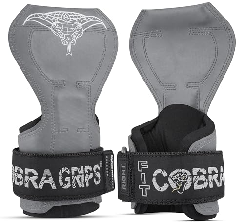 Image of Cobra Grips Weight Lifting Gloves with Adjustable Neoprene Padded Wrist Wraps - Heavy Duty Alternative to Power Lifting Hooks for Deadlifts