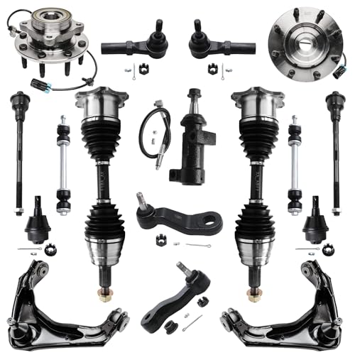 How Many Axles Does Your Car Have? The Full Answer 5 Detroit Axle - 4WD Front 17pc End Kit for Chevy GMC Silverado Sierra 1500HD 2500 HD 3500 Avalanche Yukon XL Suburban 2500 Hummer H2 Wheel Bearing Hubs CV Axles Upper Control Arms Ball Joints Tie Rods